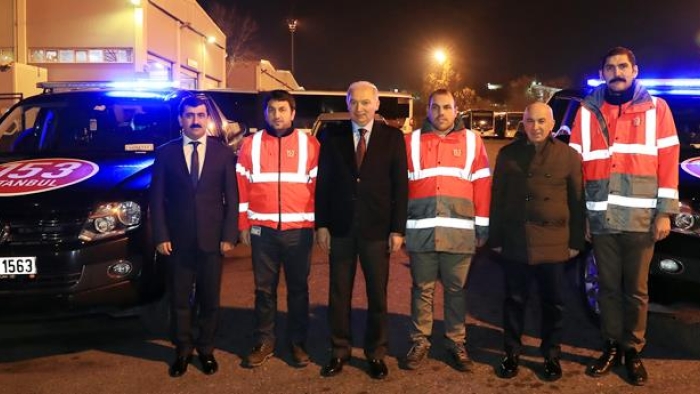 Başkan Uysal ve Vali Şahin İBB birimlerini görev başında ziyaret etti