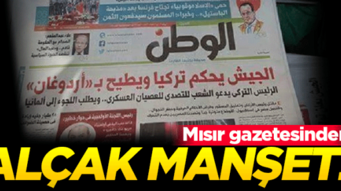 Mısır gazetesinden alçak manşet