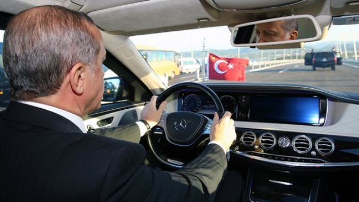 Cumhurbaşkanı Erdoğan direksiyon başına geçti