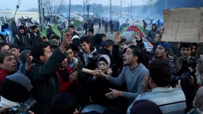 Mülteciler AB - Türkiye Anlaşmasını Protesto Etti