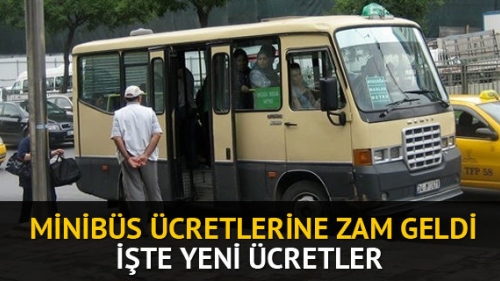 İstanbul'da minibüs ücretlerine zam geldi