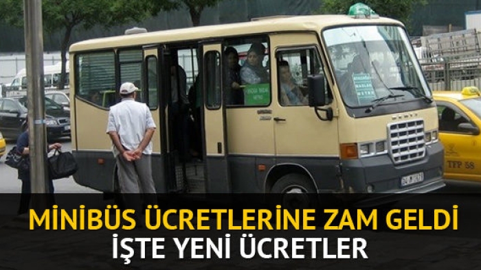 İstanbul'da minibüs ücretlerine zam geldi