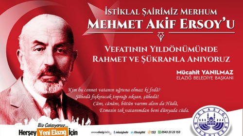 Milli Şairimiz Mehmet Akif’i Rahmetle Anıyoruz