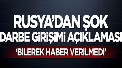 Rusya'dan şok NATO iddiası: Darbeyi Türkiye'ye haber vermediler